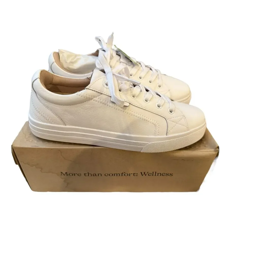 Taos Women's White Leather Plim Soul Lux Athletic Sneakers Size 10.5 M